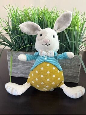Jellycat Lewis Rabbit Bunny Blue Jacket Bow Tie 9” Soft Toy Stuffed Animal